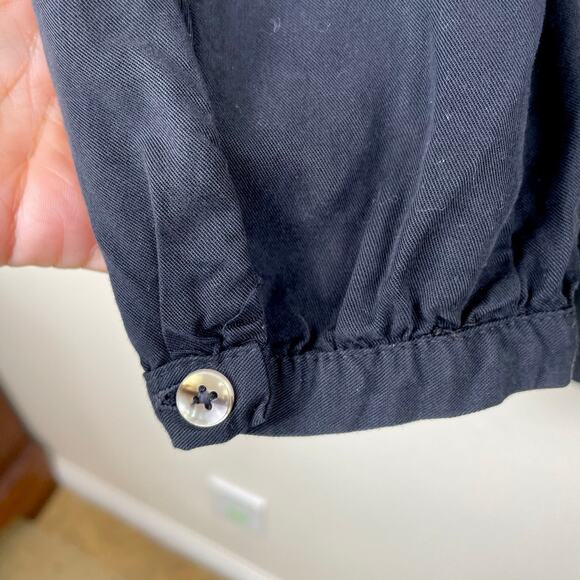 Y2K Zara Womens Top Sz M Boho Ruffle Whimsigoth Oversized Asymmetrical Witchy - Picture 5 of 7